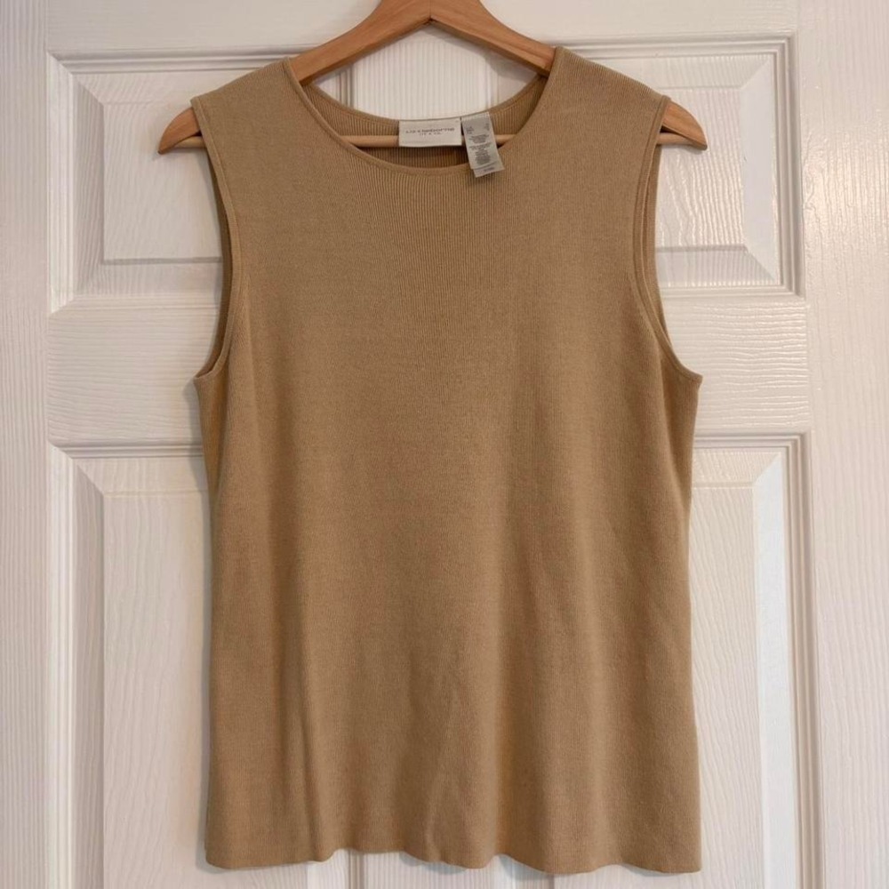 VTG tan knit tank top from Liz Claiborne